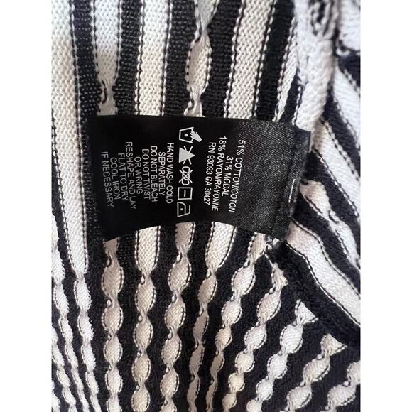 ZOZO Cardigan Sweater White Navy Size SM Preppy Chic - Picture 2 of 5